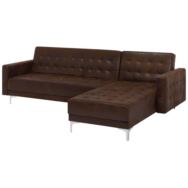 Beliani ABERDEEN - Modulaire Sofa-Bruin-Kunstleer