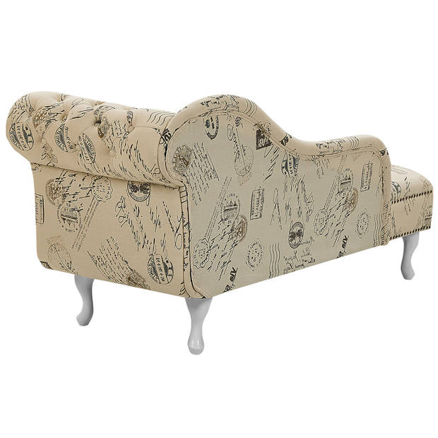 Beliani NIMES - Chaise longue-Beige-Polyester