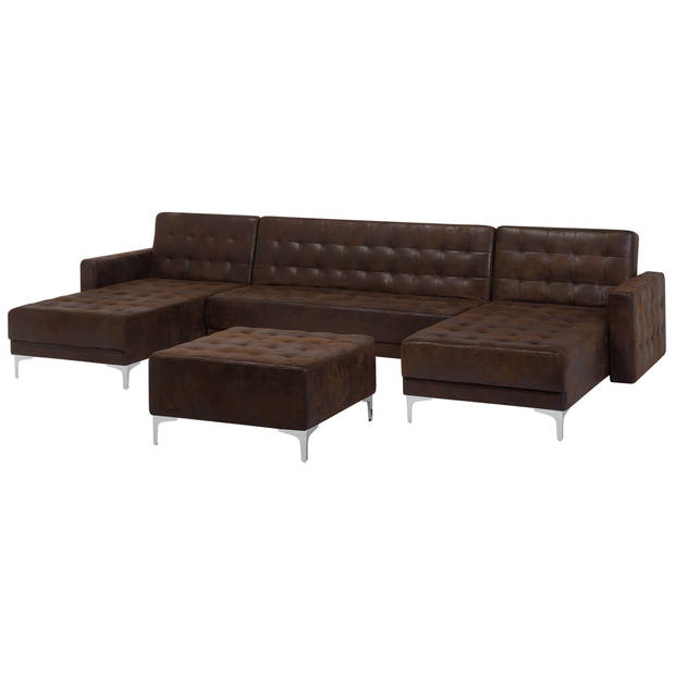 Beliani ABERDEEN - Modulaire Sofa-Bruin-Kunstleer