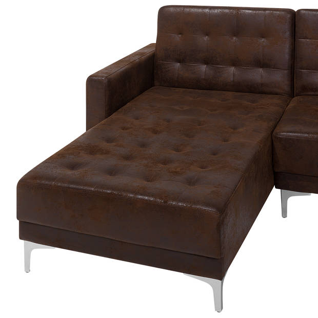 Beliani ABERDEEN - Modulaire Sofa-Bruin-Kunstleer