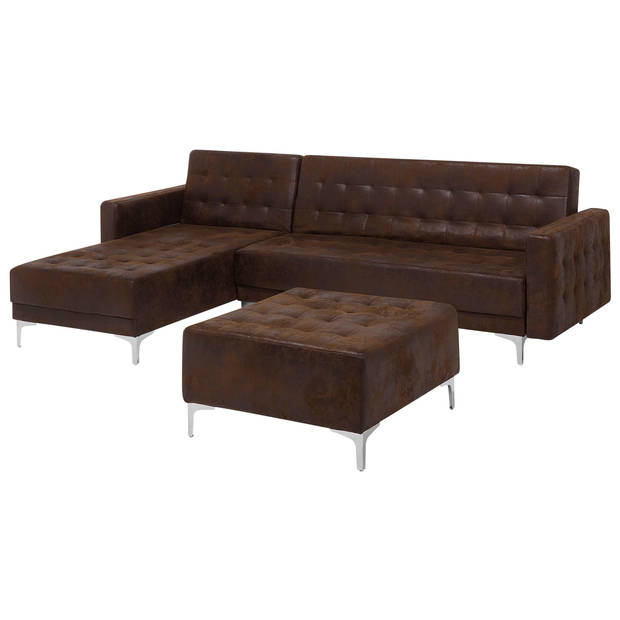 Beliani ABERDEEN - Modulaire Sofa-Bruin-Kunstleer