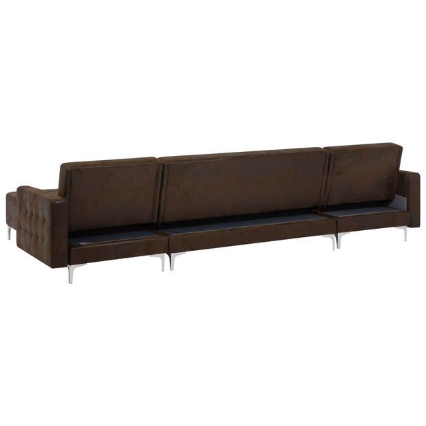 Beliani ABERDEEN - Modulaire Sofa-Bruin-Kunstleer