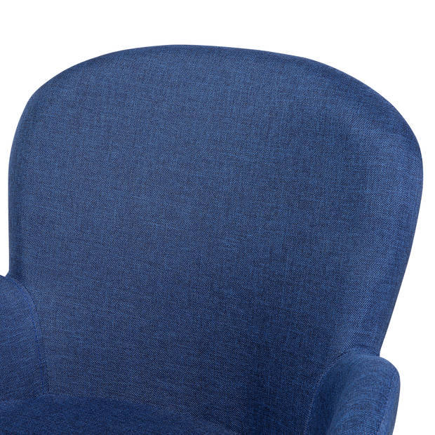 Beliani BROOKVILLE - Eetkamerstoel-Blauw-Polyester