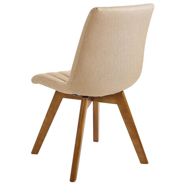 Beliani CALGARY - Eetkamerstoel-Beige-Polyester