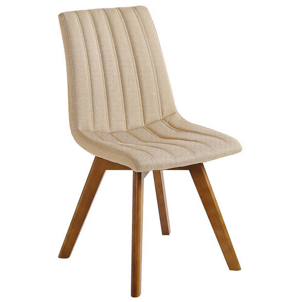 Beliani CALGARY - Eetkamerstoel-Beige-Polyester