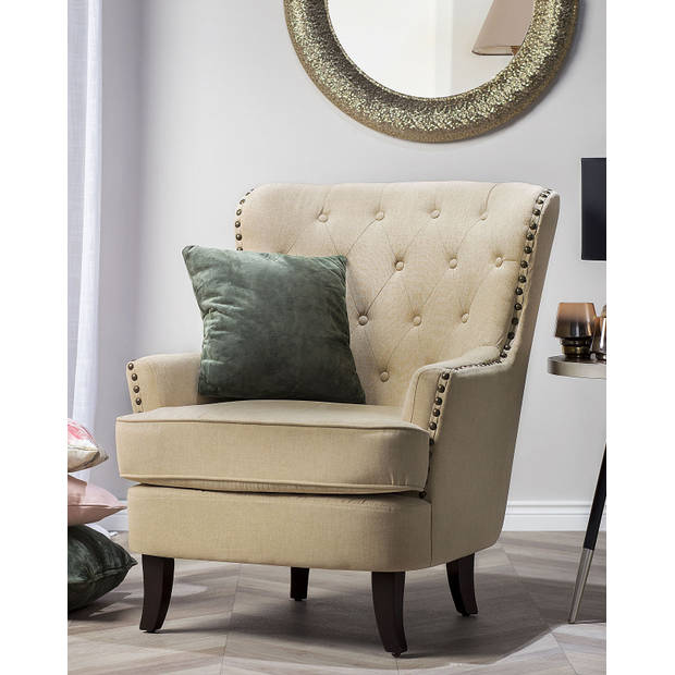 Beliani VIBORG II - Fauteuil-Beige-Polyester