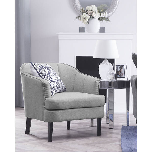 Beliani ELVERUM - Fauteuil-Grijs-Polyester