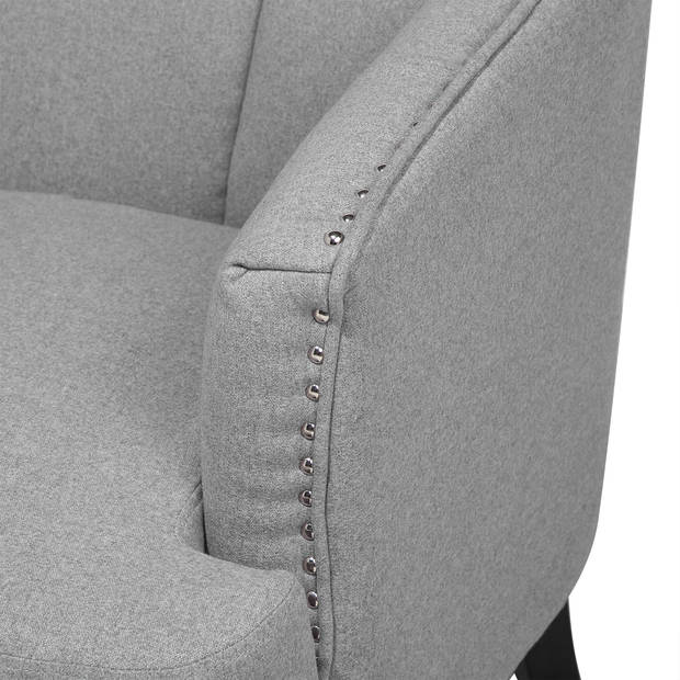 Beliani ELVERUM - Fauteuil-Grijs-Polyester