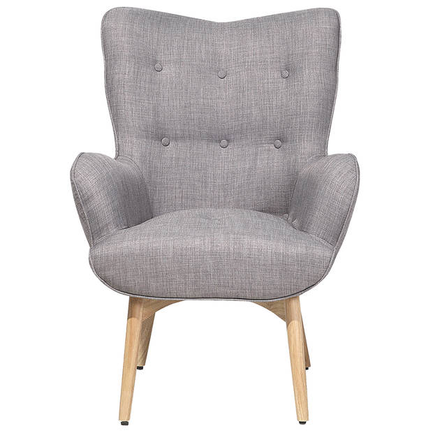 Beliani VEJLE - Fauteuil-Grijs-Polyester