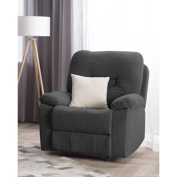 Beliani BERGEN - Fauteuil-Grijs-Polyester