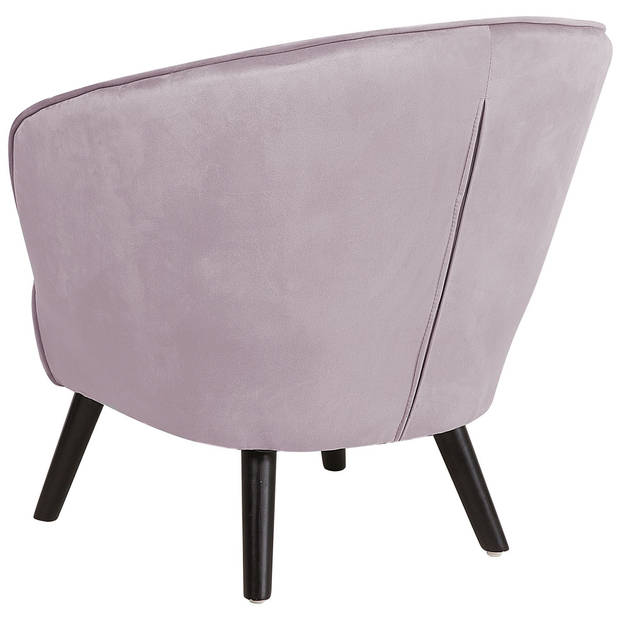 Beliani DALA - Fauteuil-Roze-Fluweel