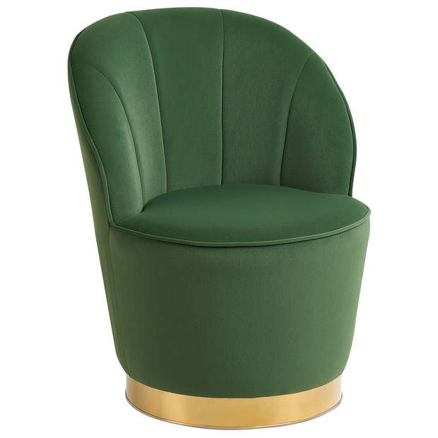 Beliani ALBY - Fauteuil-Groen-Fluweel