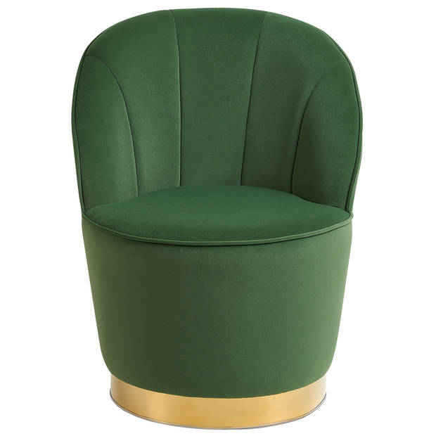 Beliani ALBY - Fauteuil-Groen-Fluweel