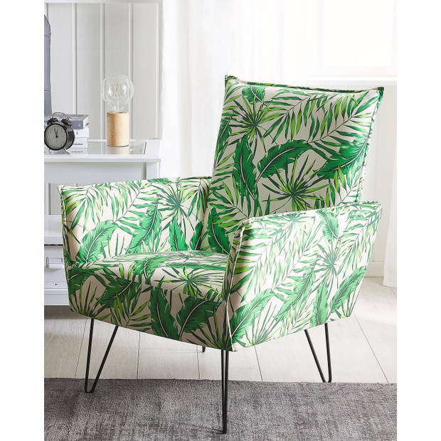 Beliani RIBE - Fauteuil-Groen-Polyester