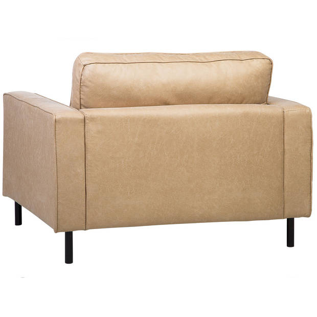 Beliani SAVALEN - Fauteuil-Beige-Kunstleer