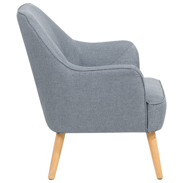 Beliani LOKEN - Fauteuil-Grijs-Polyester