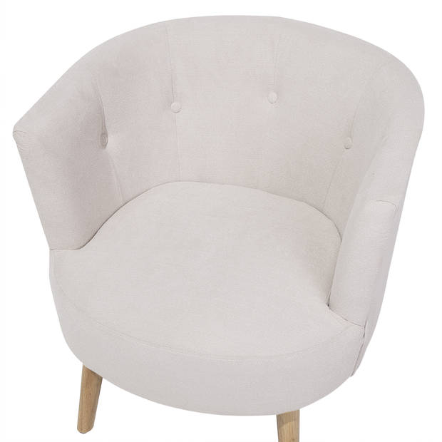 Beliani ODENZEN - Fauteuil-Wit-Polyester