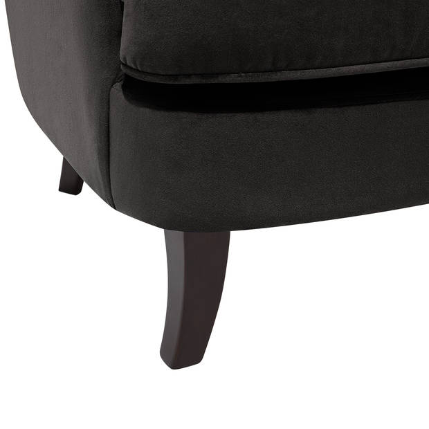 Beliani VIBORG II - Fauteuil-Zwart-Fluweel