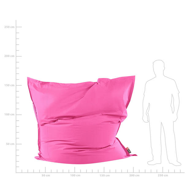 Beliani FUZZY - Extra grote zitzak-Roze-Nylon