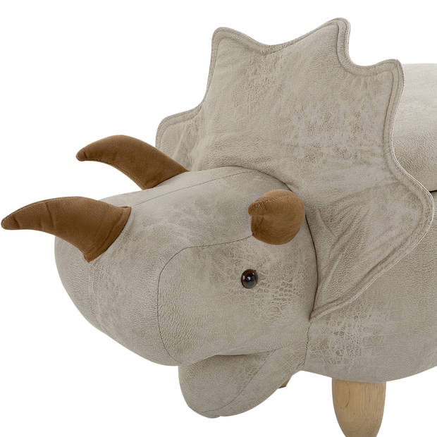 Beliani TRICERATOPS - Dierenhocker-Grijs-Polyester