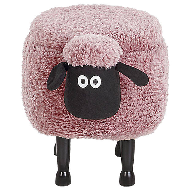 Beliani SHEEP - Dierenhocker-Roze-Polyester