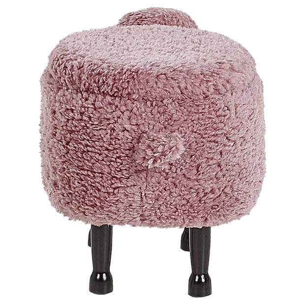 Beliani SHEEP - Dierenhocker-Roze-Polyester