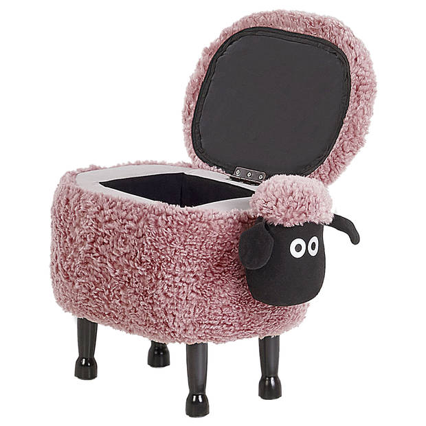 Beliani SHEEP - Dierenhocker-Roze-Polyester