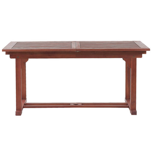 Beliani TOSCANA - Verlengbare tafel-Donkere houtkleur-Acaciahout