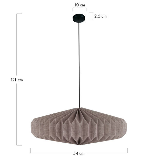 DKNC - Hanglamp Easton - 54x54x21cm - Grijs