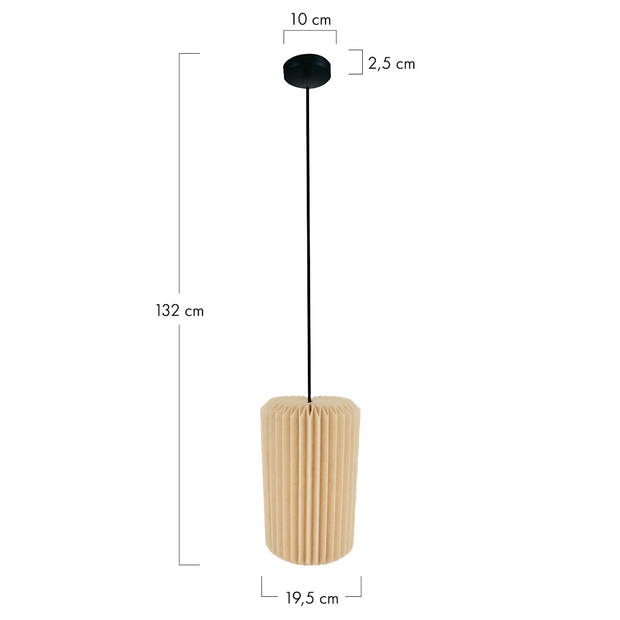 DKNC - Hanglamp Evansville - 19.5x19.5x32cm - Wit