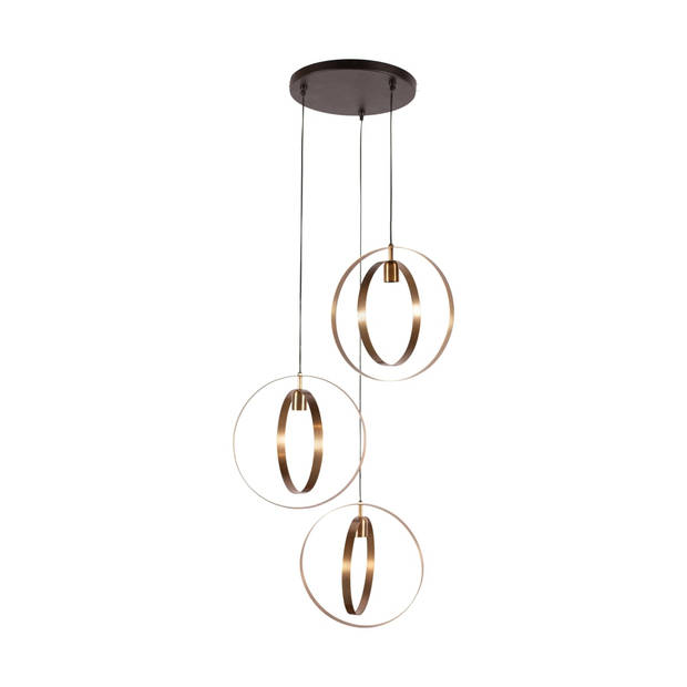 DKNC - Hanglamp Zachary - Metaal - 36x36x150cm - Goud