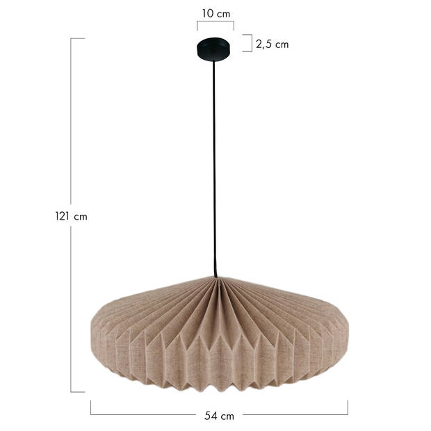 DKNC - Hanglamp Easton - 54x54x21cm - Natuurlijk