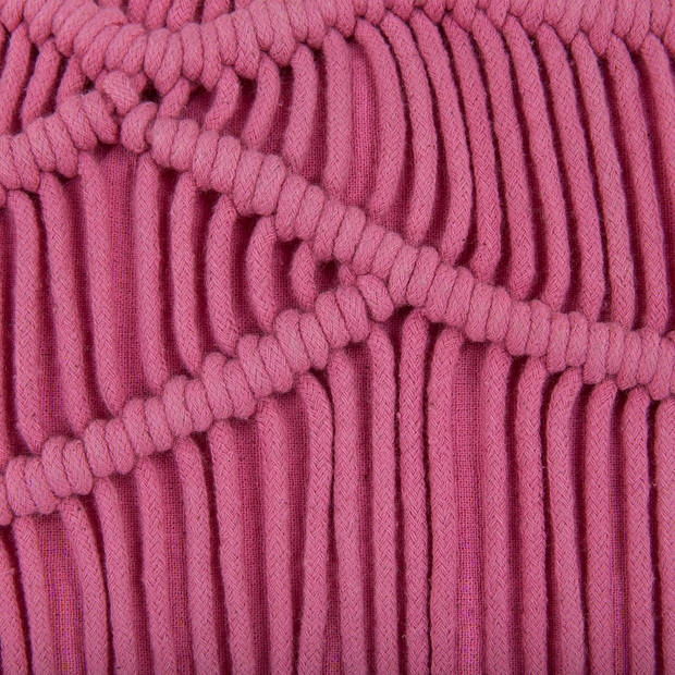 Beliani KIRIS - Sierkussen-Roze-Katoen