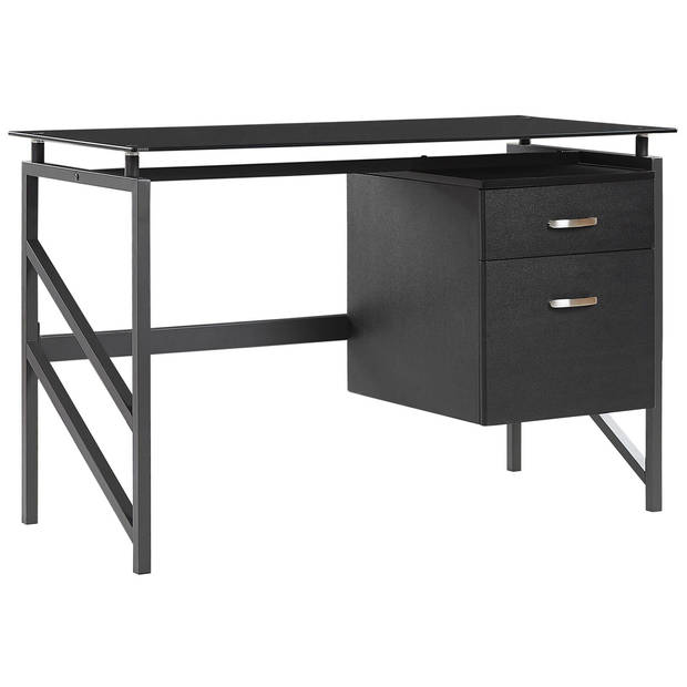 Beliani MORITON - Bureau-Zwart-MDF