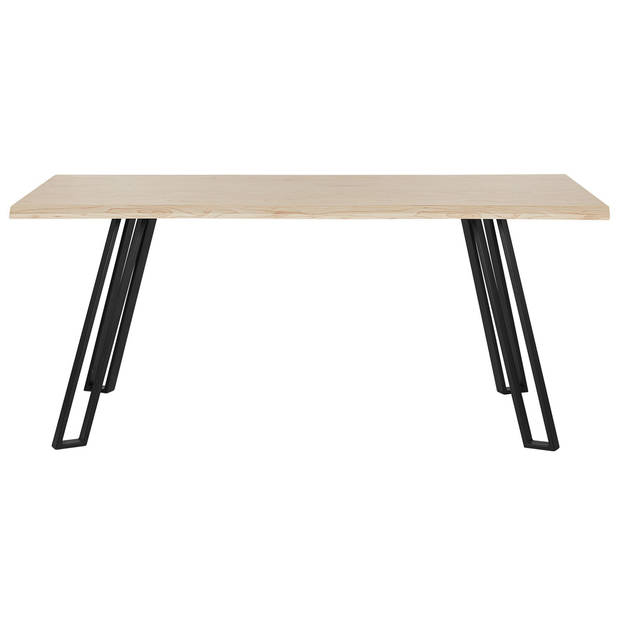 Beliani GRAHAM - Eettafel-Lichte houtkleur-MDF