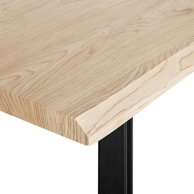 Beliani GRAHAM - Eettafel-Lichte houtkleur-MDF