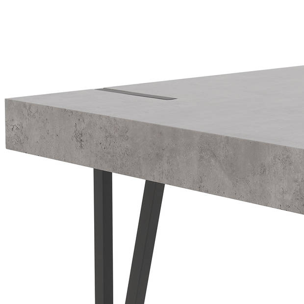 Beliani ADENA - Eettafel-Grijs-MDF