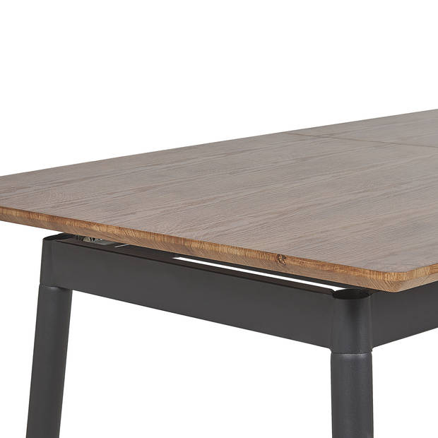 Beliani CALIFORNIA - Eettafel-Donkere houtkleur-MDF