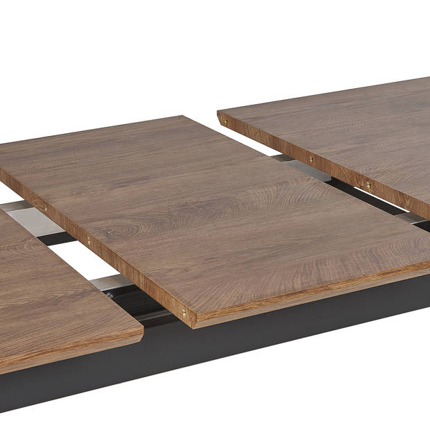 Beliani CALIFORNIA - Eettafel-Donkere houtkleur-MDF