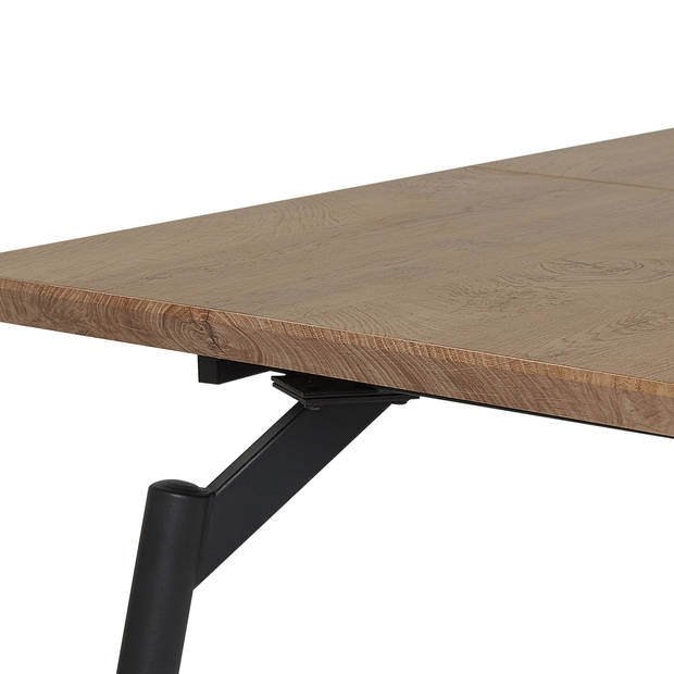 Beliani BARBOSA - Eettafel-Donkere houtkleur-MDF