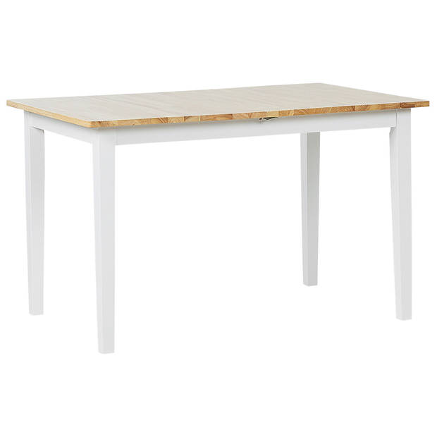 Beliani HOUSTON - Eettafel-Lichte houtkleur-Rubberhout