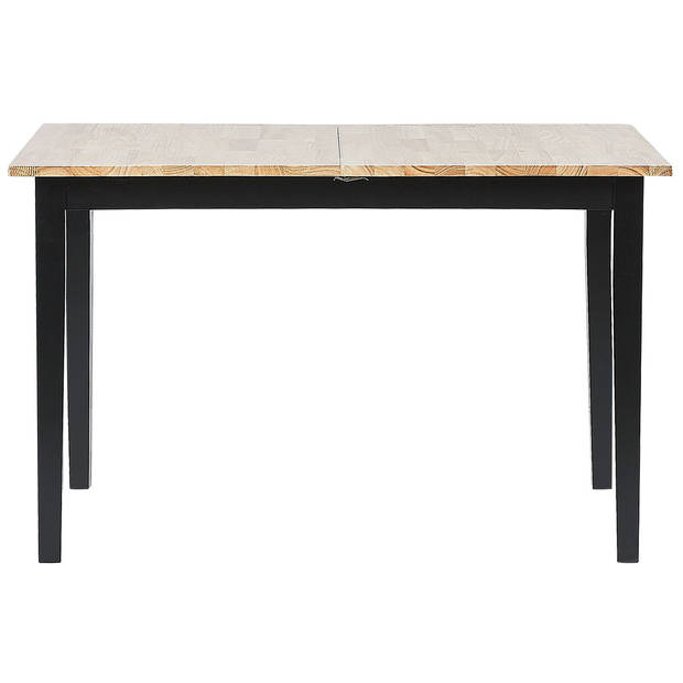 Beliani HOUSTON - Eettafel-Lichte houtkleur-Rubberhout