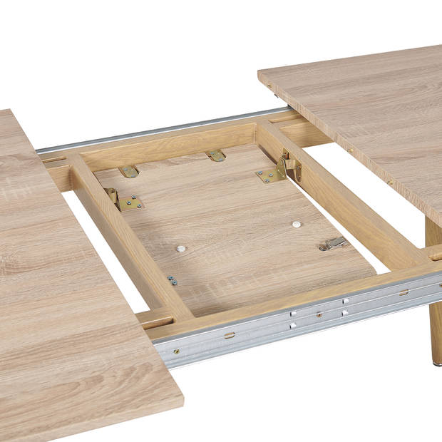 Beliani HAGA - Eettafel-Lichte houtkleur-MDF