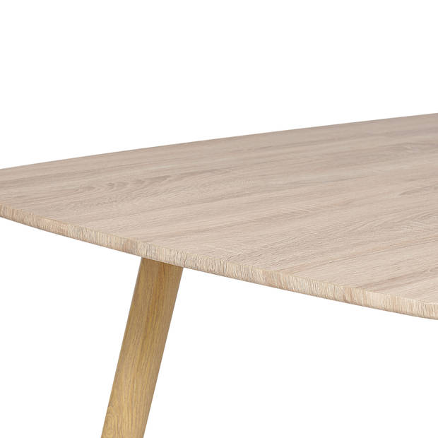 Beliani HAGA - Eettafel-Lichte houtkleur-MDF