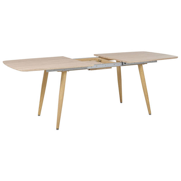 Beliani HAGA - Eettafel-Lichte houtkleur-MDF