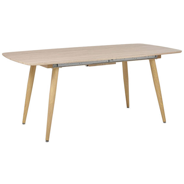 Beliani HAGA - Eettafel-Lichte houtkleur-MDF