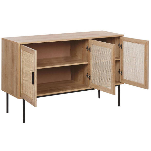 Beliani PASCO - Sideboard-Lichte houtkleur-Vezelplaat