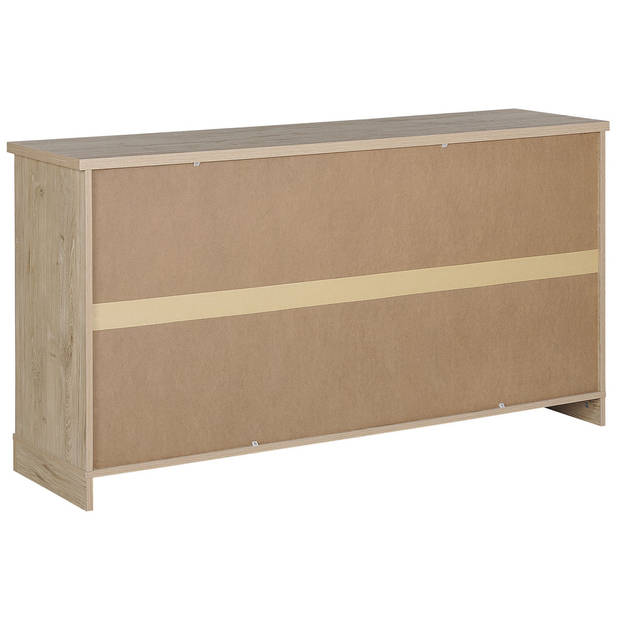 Beliani ULAN - Sideboard-Lichte houtkleur-MDF, Spaanplaat