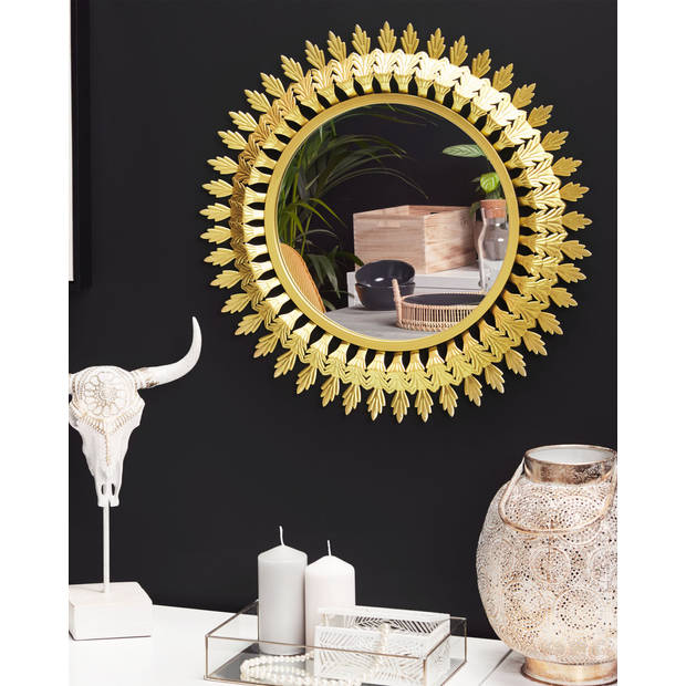 Beliani VOREY - Decoratieve Spiegel-Goud-Metaal
