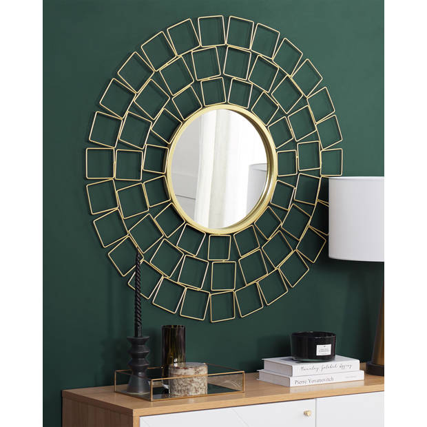 Beliani LABRIT - Decoratieve Spiegel-Goud-IJzer